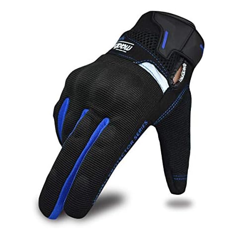 Summer Motorcycle Gloves for Men Women Touchscreen Motorcycle Riding Gloves Motorbike Powersports Racing Gloves (Blue, X-Large) Cover
