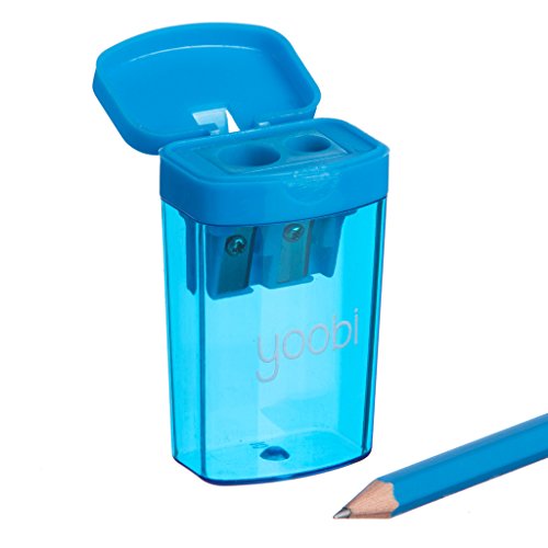 Yoobi On The Double Two Hole Pencil Sharpener (Blue)
