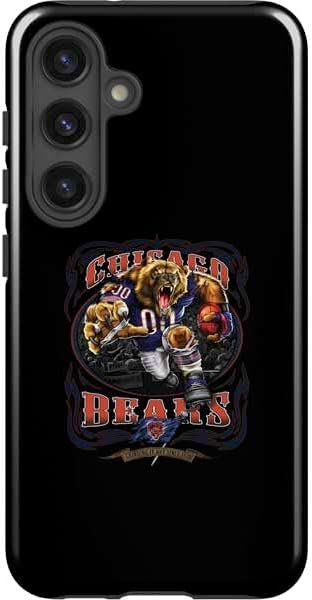 Skinit Impact Phone Case Compatible with Galaxy S24 Plus - Officially Licensed NFL Chicago Bears Black & White Design