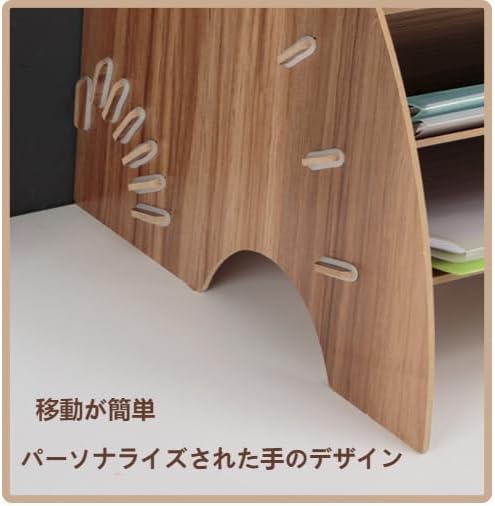 Runsweatファイルラック、デスクトップオーガナイザー、扇形ファイルボックス、多層仕切り、組み立て簡単、オフィス用品、収納と整理