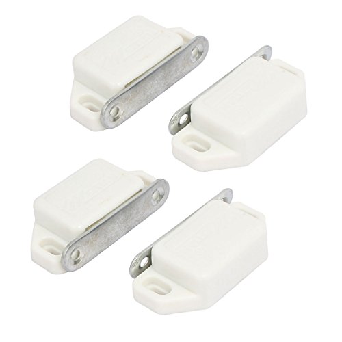 Generic Cupboard Wardrobe 57mmx26mmx15mm Plastic Shell Magnetic Catch Latch White 4pcs Generic Cupboard Wardrobe 57mmx26mmx15mm Plastic Shell Magnetic Catch Latch White 4pcs