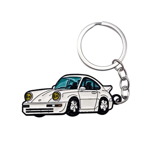 Image of Car Keychain Compatible with Vintage Porsche 911,Metal Key Chain,For Porsche 911 Key chain, Enamel Keychain