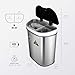 Ninestars DZT-70-11R Automatic Touchless Motion Sensor Semi-Round Trash Can/Recycler, 18.5 Gal. 70 L., Stainless Steel