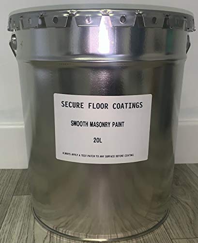 20L Off White Masonry Paint for Walls, Render and pebbledash, Exterior, Outdoor, Smooth matt Finish (20L, Off White)