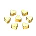 30PCS Silver/Gold Heart European Small Hole Spacer Beads Fits DIY Handmade Charms Bracelets Accessories (Gold)