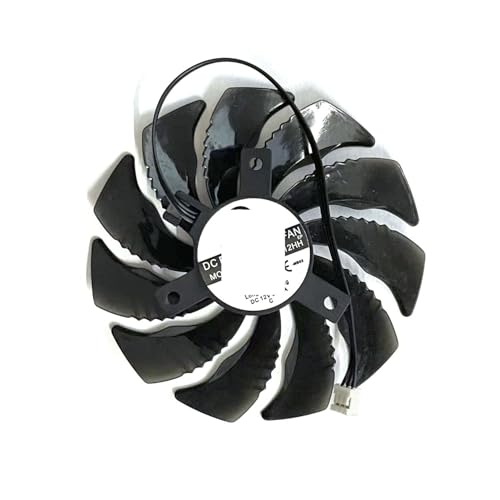 QKFTCSDW Ventilador Enfriador de 88MM T129215SU de 3 Pines y 4 Pines Compatible con GTX 1050 Ti GTX 1080 1060 NVIDIA 1070 MIN Gaming OC 3G Tarjeta gráfica AMD(PLD09210S12HH 3pin)