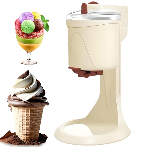 Máquina de Helado, máquina de Helado Suave, 1000ml heladora eléctrica, hogar DIY Cocina automática Mini Fruta Suave Servir Gelato Maker, Postre y Helado Maker