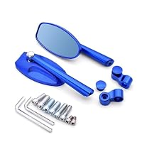 HMYOUXUAN 1 Paire Retroviseur Moto pour BMW C 650 Sport Highline 2018, 12.4cm×4cm Réglable 360° Rétroviseurs Latéraux de Moto Éliminant Les Angles Morts de Conduite,Blue