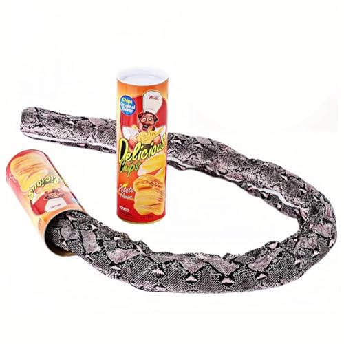 Jack in the, Novelty Potato Chip Can Funny Gifts for Adults Out Spring Snake Trick Toy G Funny Pranks Pranks Joke Jump Pop