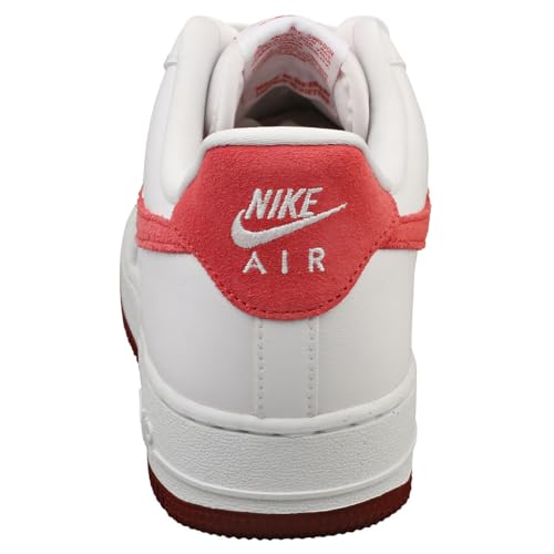 Nike Air Force 1 Low Womens Sneakers, White/Team Red/Dragon Red/Adobe, Size 7.54