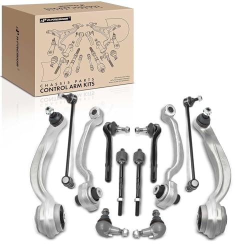 A-Premium Set of 12, Front Lower Forward & Rearward Control Arm, Sway Bar Link, Lower Ball Joint, Inner Outer Tie Rod End, Compatible with Mercedes-Benz W212 Series - E250 2014, E400 2014, RWD Only