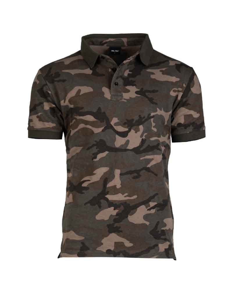 Mil-Tec Polo Prewash Co. Pikee Woodland, Taglia XL