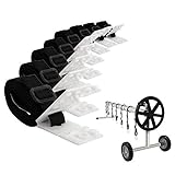 ❤❤❤❤❤ Kit de correas solares para manta supervalor: incluye correas de nailon de 8 hebillas y 8 placas de sujeción. Un kit completo de fijación de carrete solar satisface todas tus necesidades para conectar tu rodillo de cubierta solar de piscina a tu sistema de carrete de enrollo.