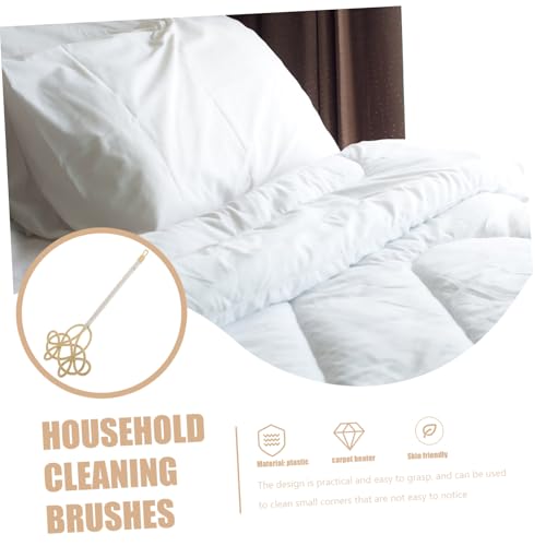 LOLIPPYY Long Handle Manual Rug Beater with Imitation Rattan Weave Comfortable Dust Shaker for Home Carpet and Quilt Cleaning Practical Dust Elimination Tool for High Areas Easy to Use