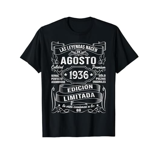 Las Leyendas Nacen En Agosto 1936 Regalo 88 Años Cumpleaños Camiseta