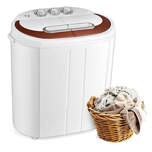 Mini Compact Twin Tub XPB30-1288S Portable Washing Machine, White and Sky Blue