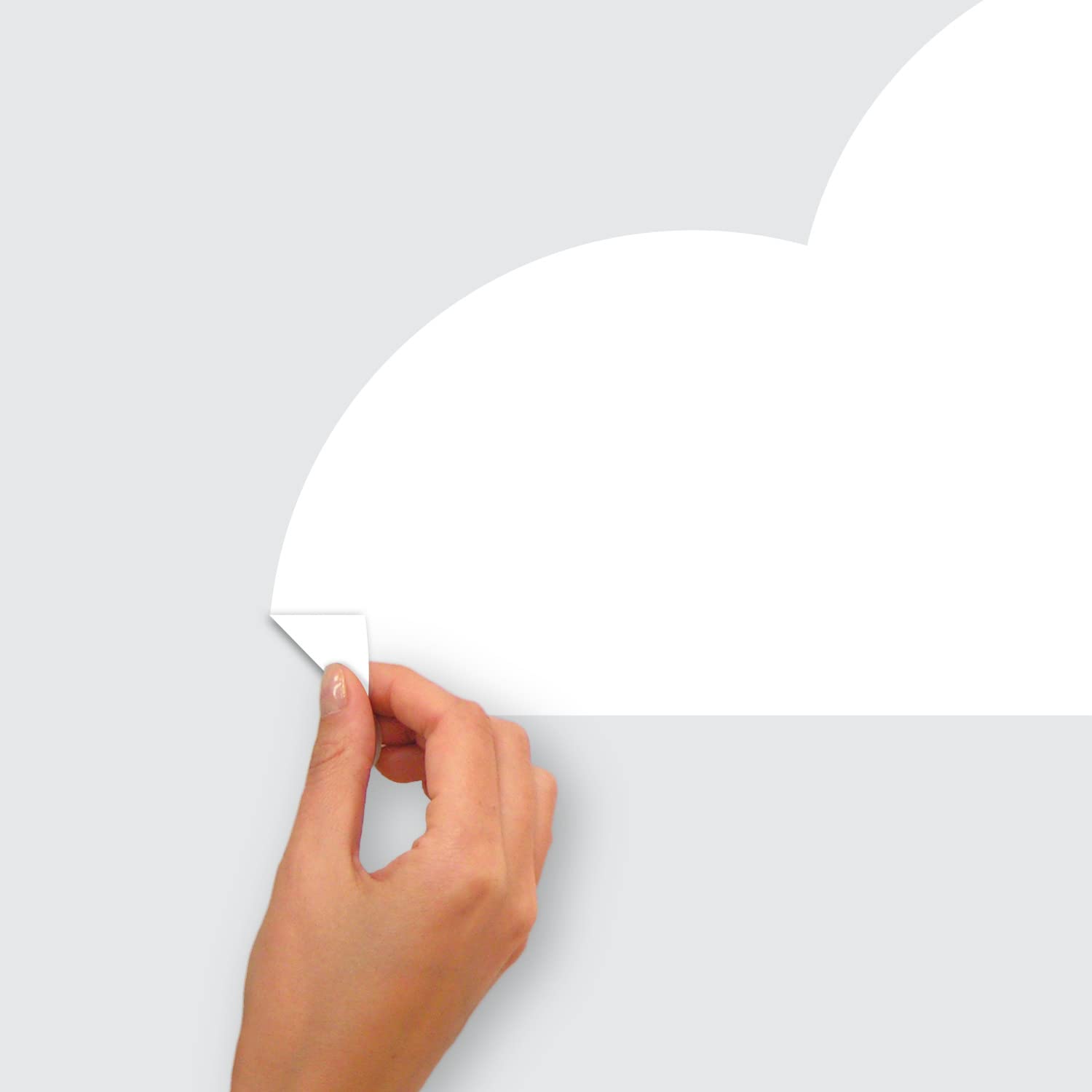 ROOMMATES White Cloud Giant XL Headboard Peel and Stick Wall Stickers, Vinyl, White, Double, Double XL - Image 4