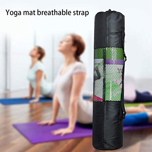 Yjydadas Yoga Mat Backpack Yoga Mat Breathable Mesh Bag Thick Waterproof Backpack Bag Oxford Cloth (Black) #TOP1