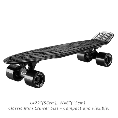 Image of KMX Skateboard 22 and 27 Inch, Classic Mini Cruiser Skateboard for Boys, Girls, Kids, Students, Adults, Teens, Mini Cruiser Board for Beginners and Advanced