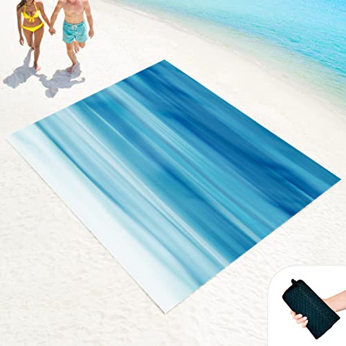 LkDiramio Beach Blanket Waterproof Sandproof Large 100x80in with Mesh Bag