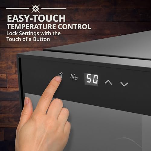 Ivation 8 Bottle Red And White Wine Thermoelectric Wine Cooler/Chiller Counter Top Wine Cellar with Digital Temperature Display, Freestanding Refrigerator Smoked Glass Door Quiet Operation Fridge by Ivation - Image 4