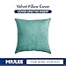 MIULEE Velvet Soft Soild Decorative Square Throw Pillow Cover Single Cushion Case Spring Home Decor for Couch Sofa Bedroom Car 24 x 24 Inch Aqua Green