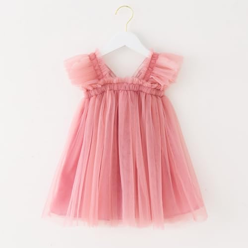 Toddler Girls Tulle Tutu Dress Flower Girls Butterfly Print Sundress Size 6M-5T2