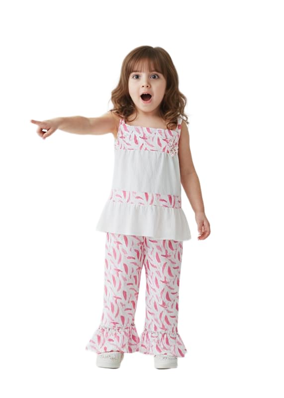 Trendy Girls Clothing Set | Fashionable Top with Matching Bottom for Girls | Perfect for Casual