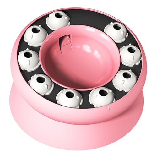 Ciotola Antilingurgite per Gatti | Ciotola Girevole con Sgocciolatoio per Gatti,Giochi Interattivi Alimentazione Lenta per Casa Viaggio Interno Esterno Cibo Secco Mangione Veloce