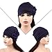 SATINIOR 6 Pcs Fashion Flower Turbans for Women 6 Colors Soft Chemo Head Wrap Cancer Head Turban Cap Cover Hats for Women(Tasteful Colors)