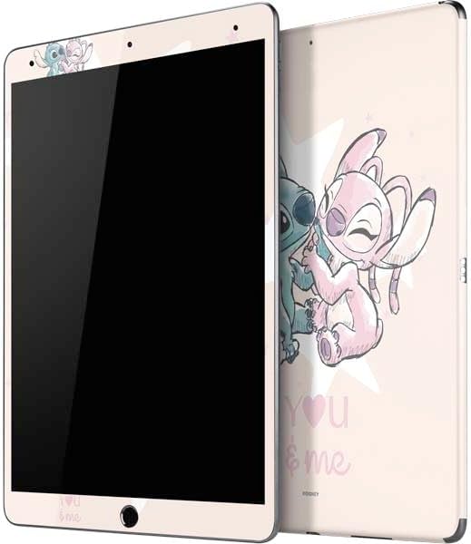 Skinit Decal Tablet Skin Compatible with iPad 10.2in (9th Generation, 2021) - Officially Licensed Disney Lilo and Stitch Stitch and Angel Design