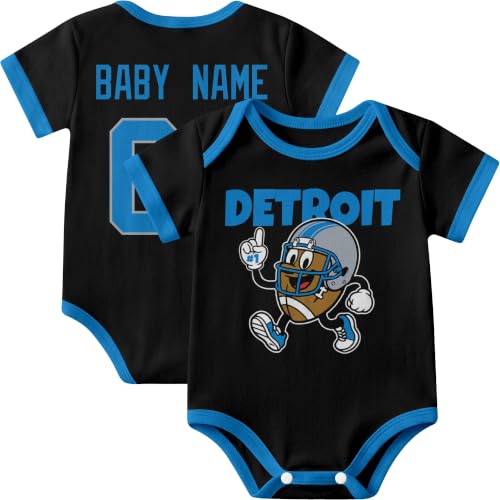 Image of KREDE Baby Clothes Custom Short Sleeves for Baby Boy Gifts | Custom Bodysuit with Number Name Gifts for Baby