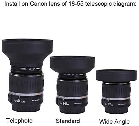 Pare-soleil Pour Objectif De Caméra, Avec Filtre Universel Protecteur DSLR Pour Objectif Téléphoto Objectif Standard Grand Angle 82mm Objectifs 3 En 1