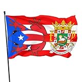 zyatbwi Puerto Rico Rana Flags 3x5 Ft Home Outdoor Indoor Garden Home Decoration Banner