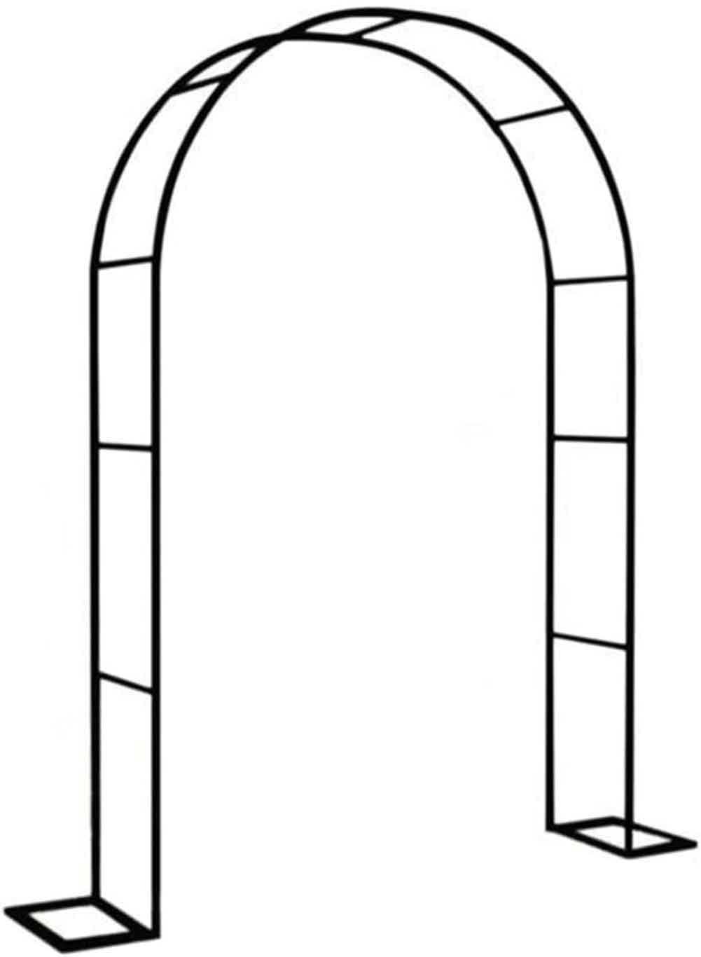 Zewnętrzny metalowy łuk ogrodowy 120-350 cm pergola krata do roślin pnących odporna na warunki atmosferyczne altana ślubna biała szer. 3 m x wys. 2,2 m - idealna do ogrodów i imprez