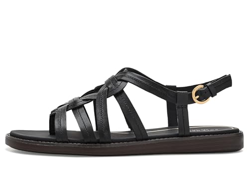Cole Haan Cole Haan Women's Kami Interwoven Thong Sandals, Black Leather, 8.5-B US