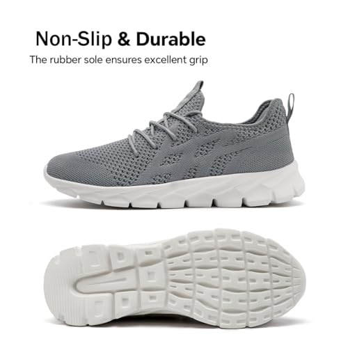 Image of Mens Slip On Walking Shoes Non Slip Running Shoes Lightweight Breathable Tennis Sneakers Fashion Casual Gym Trainers
