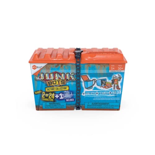 HEXBUG JUNKBOTS Factory Collection Alley Dumpster Surprise Toys in Every Box LOL with Boys and Girls Alien Powered Toys for Kids 30+ Pieces of Action Construction Figures for Ages 5 and Up