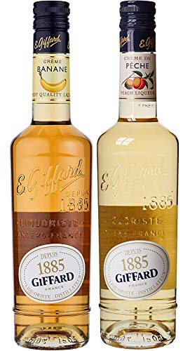 Giffard Banana Liqueur & Peach Liqueur, 2 x 50 cl Mixed Pack