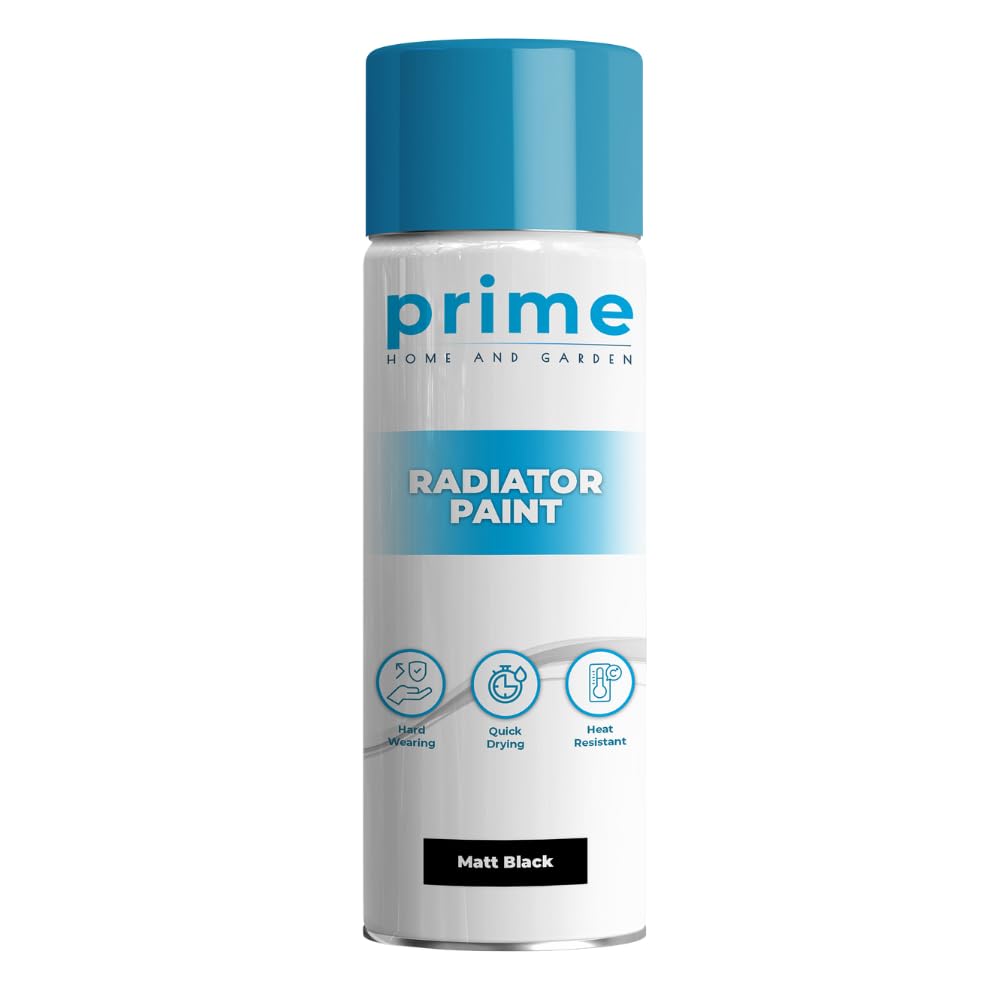 Prime Radiator Paint Matt Black Spray 400Ml from B&Q