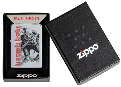 Encendedor Zippo Windproof Iron Maiden Satin Chrome miniatura 6