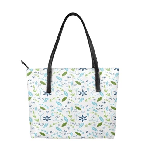 Sac à main à fleurs imperméable pour le bureau et les cours grand cabas de travail léger