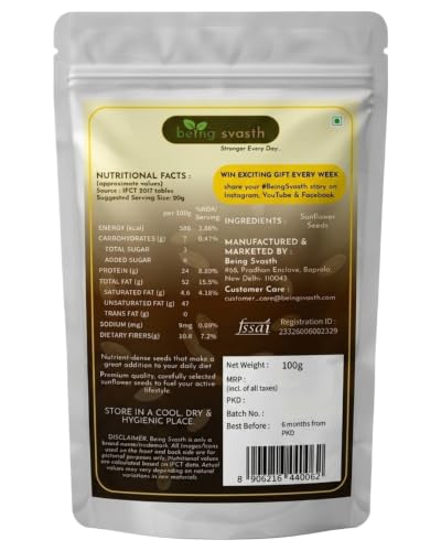 Image of Being Svasth Pumpkin Seeds (100g) & Sunflower Seeds (100g) Combo