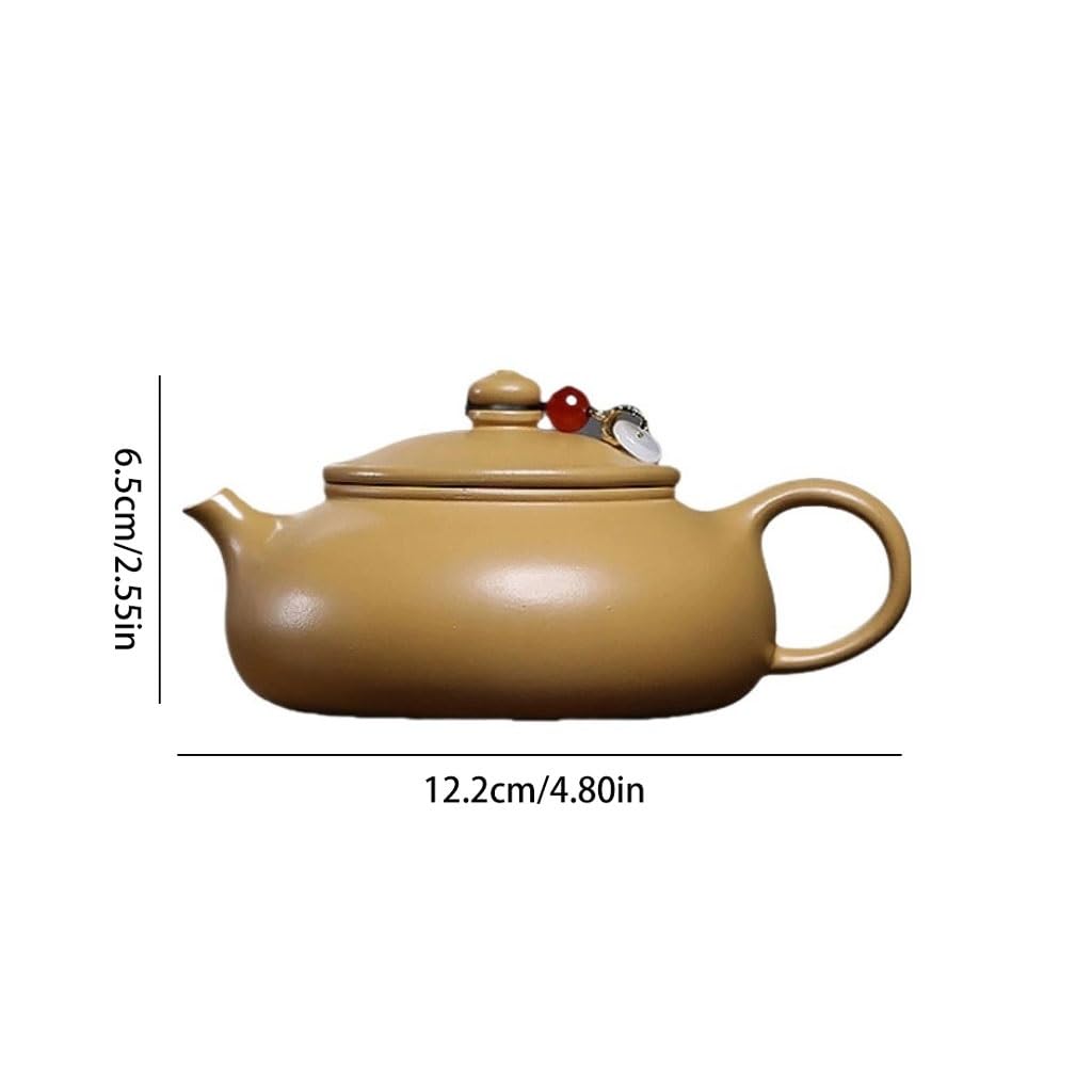 ENGENDER Théières Théière Domestique en Argile Dorée, Petite for Salon De Thé, Simple Theiere Fonte