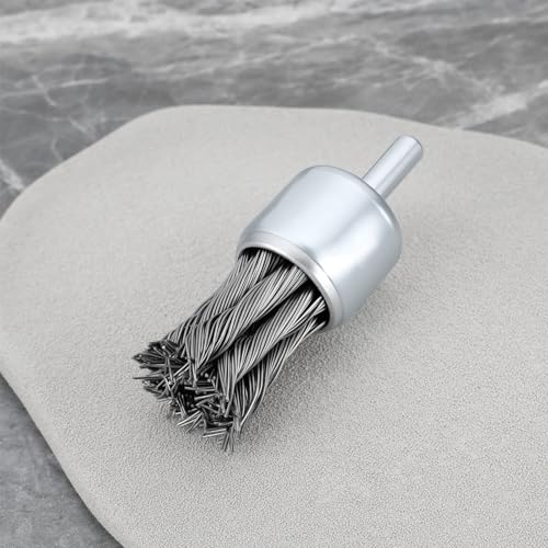 Image of 5 Pcs 25mm 1 /4 inch Shank Wire Knot End Brush for Die Grinder, Drill, Deburring Rust Removal