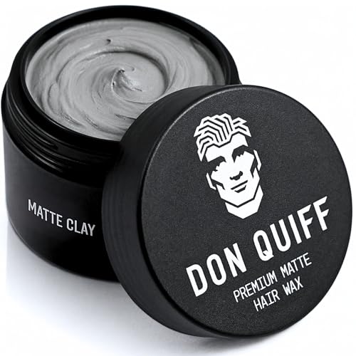Don Quiff Matte Paste – Matte Pomade & Hair Clay mit starkem Halt – 100 ml Salon-Qualität – Bienenwachs-Formel, flexibel remodellierbar, nicht fettend – Premium Haarwachs Made in Germany