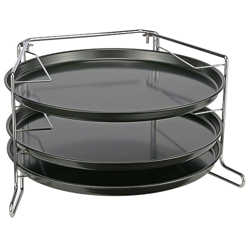 Produktbild von HENDI Pizzaständer Mit 14 Fächern – Verchromt, 300x305x680 Mm, Für Pizzableche & -pfannen