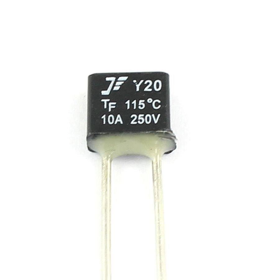 10 Pcs RH Thermal Fuse Cutoff TF 115 Degree 250V 10A