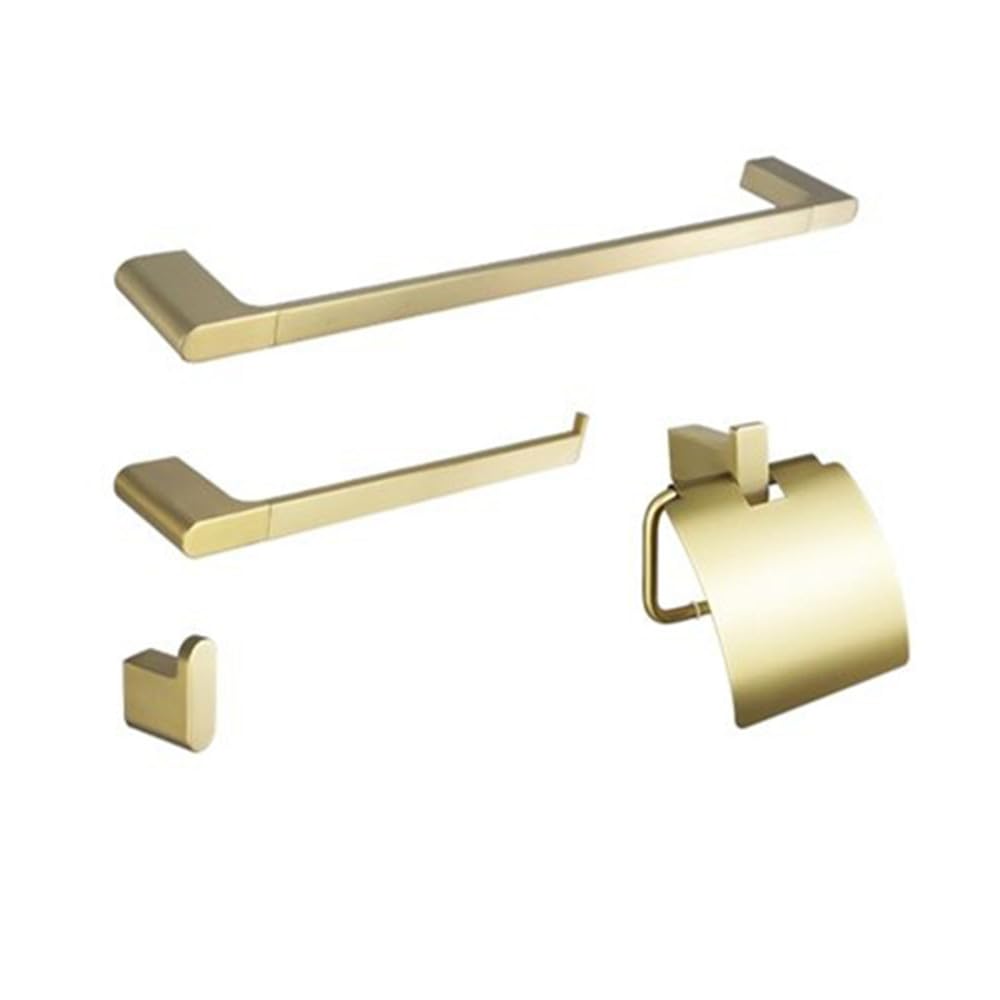 ZTBH Set Di Accessori Per Il Bagno 30 Cm / 40 Cm / 50cm Barra Di Sicurezza In Ottone Oro, Barra Corrimando Da Bagno Set Di Asciugamani Per L'hardware Del Bagno (Color - Foto 12