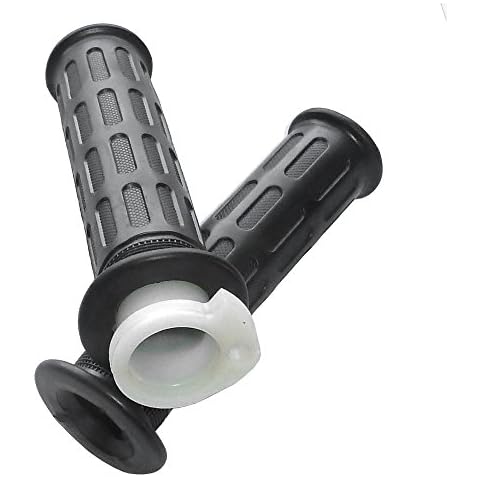 Motorcycle 7/8 inch Grip Set with Throttle Tube - OEM on Many Chinese Motorcycles, Scooters and Mopeds. Throttle Control Grips for GY6 Scooter Moped 50cc 125cc 150cc Cover